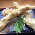 手打ちうどんますや - とり天は揚げ立てサックサク～♬