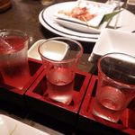 魚民 - 日本酒飲み比べ