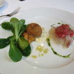 銀座 ハプスブルク・ファイルヒェン - オードブル：仔牛肉のクロケッテン、イサキのシュニッテ、ショウガの香り