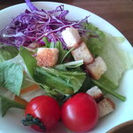 くるるの杜 農村レストラン - 【2011年01月】サラダの野菜は一部「愛知産」でした。