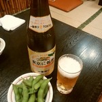 串のこたに - ビール大瓶360円！やっす～。