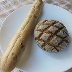 オジオッジ - クルミパンの中にクリームが、紅茶のメロンパン