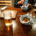 ホルモンさわ - 生ビールに合いますね～！(´▽`)ノ