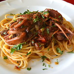 ルチャーナ風スルメイカの煮込みパスタ