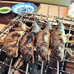 松川 - 鮎焼き2回目は串焼き