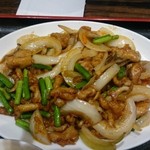 珉珉 - 鶏肉とニンニクの芽　四川風ピリ辛炒め