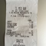 Il Mio Bar - レシート（1EUR/杯）