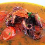 Boiled octopus (menu from autumn to early spring)