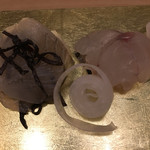 旬菜 おぐら家 - まこがれい昆布締め・せいご