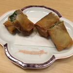 旬菜 おぐら家 - 稚鮎とクレソンの春巻き