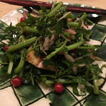 旬菜 おぐら家 - 大山鶏と白神クレソン茗荷和え