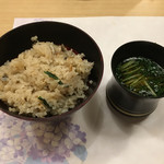 旬菜 おぐら家 - 天然鮎の炊き込みご飯