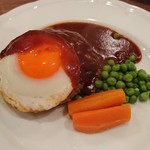 ミスターとフライパン - アメリカンハンバーグステーキ（1050円）