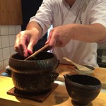 はらまさ - トリュフ削り中♪