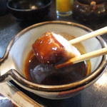 とんかつあさくら - みそだれをつけて