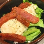 Umakaraagetoizakameshimiraizaka - ハムポテトサラダ。これ美味しい。