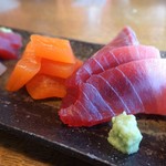 蕎麦ひら井 - インドマグロと虹鱒