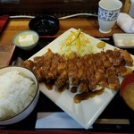 石田屋 - ビックリチキンカツ定食 ごはん大盛