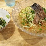 福島壱麺 - 冷やし塩そば＋〆のわさび飯