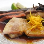 Grand rocher - 千代幻豚のロースト、ガチョウのフォアグラ