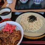 なか卯 - 和風牛丼ミニとざるうどん