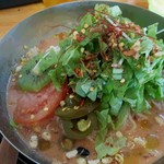 中華そば de 小松 - トマト冷やし坦々麺（2017年6月15日）