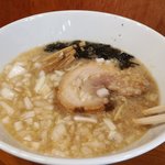 麺鯉 - 背脂煮干しラーメン・細麺・玉ねぎ増量