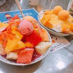 高雄婆婆冰 - フルーツミックスとマンゴー