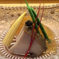 日本橋笈川 - 蒸し鮑と伊勢海老