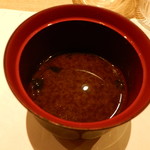 鮓 きずな - アオサ海苔の赤だし