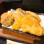 那かむら - 那かむら定食 上 (しいたけ、鶏、なす、魚、かぼちゃ、いか)