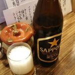 喜多郎寿し - 中瓶ビール 648円 2017年6月