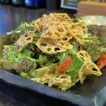 つかふき屋 - カリカリれんこんサラダ