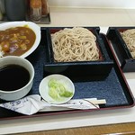 さか本 - 大盛そば・ミニカレーのセット(税込650+50円)