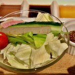 串カツ&ワイン 侘家洛中亭 - スナックサラダ　実はおかわり自由