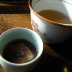 文四郎麩 - 麩のぜんざい＆ほうじ茶