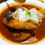 こうひいはうす - 2017/6  フィッシュフライカレーのアップ