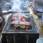 Amano famirifamu - ステーキを焼いているところ