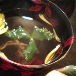 うなぎ屋酒坊・画荘 越後屋 - お吸い物の中身の肝・・・大きい！！