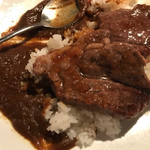 牛角 - カレーに、ロースステーキ