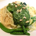 VIA Brianza - パスタメニュー 1000円 のたっぷりバジルのリグーリア風スパケッティ