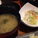 Sushi Masa - 1706 Sushi Masa(鮨昌) にぎり盛り合わせ@140,000Rp みそ汁、サラダ、煮物(ぶり大根)も付きます。