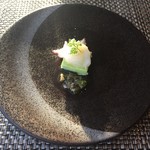 ブラッスリー ハルナ - アミューズ 北海道産蛸とゴーヤのババロア