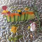 ブラッスリー ハルナ - 冷前菜 ズワイガニ、ボタンエビ、カワハギのカネロニ仕立て