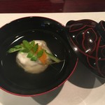 割烹 新多久 - アスパラ真薯