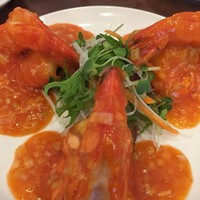 三和楼 - 大ぶりな車海老の干焼蝦仁
