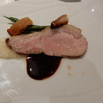 ポエシア - 沖縄産アグー豚のロースト 鳴門産辣韮のピュレ添え