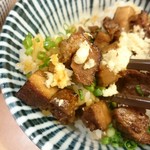 らーめん札幌直伝屋 - 山わさびチャーシュー丼のアップ(2017.06)