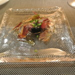 saveur - アミューズ　滝川産の生ハムとお野菜