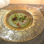 saveur - 前菜１　すぐり夕張メロンのガスパチョ